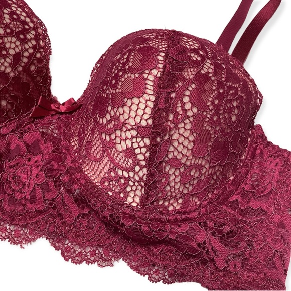 NWOT B.LUXE Size 36B Balconette Lace Bra Set - Picture 4 of 14